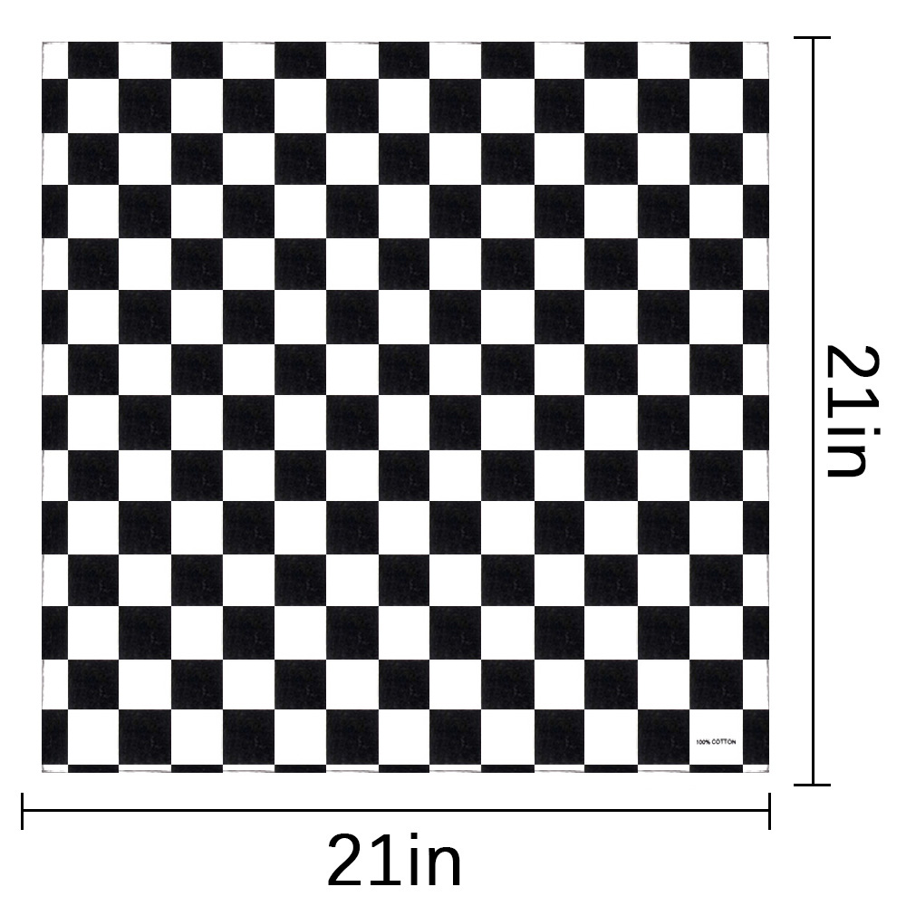 Checkerboard Flag Bandanas Cot - Bandana Blank White ulasan dan harga