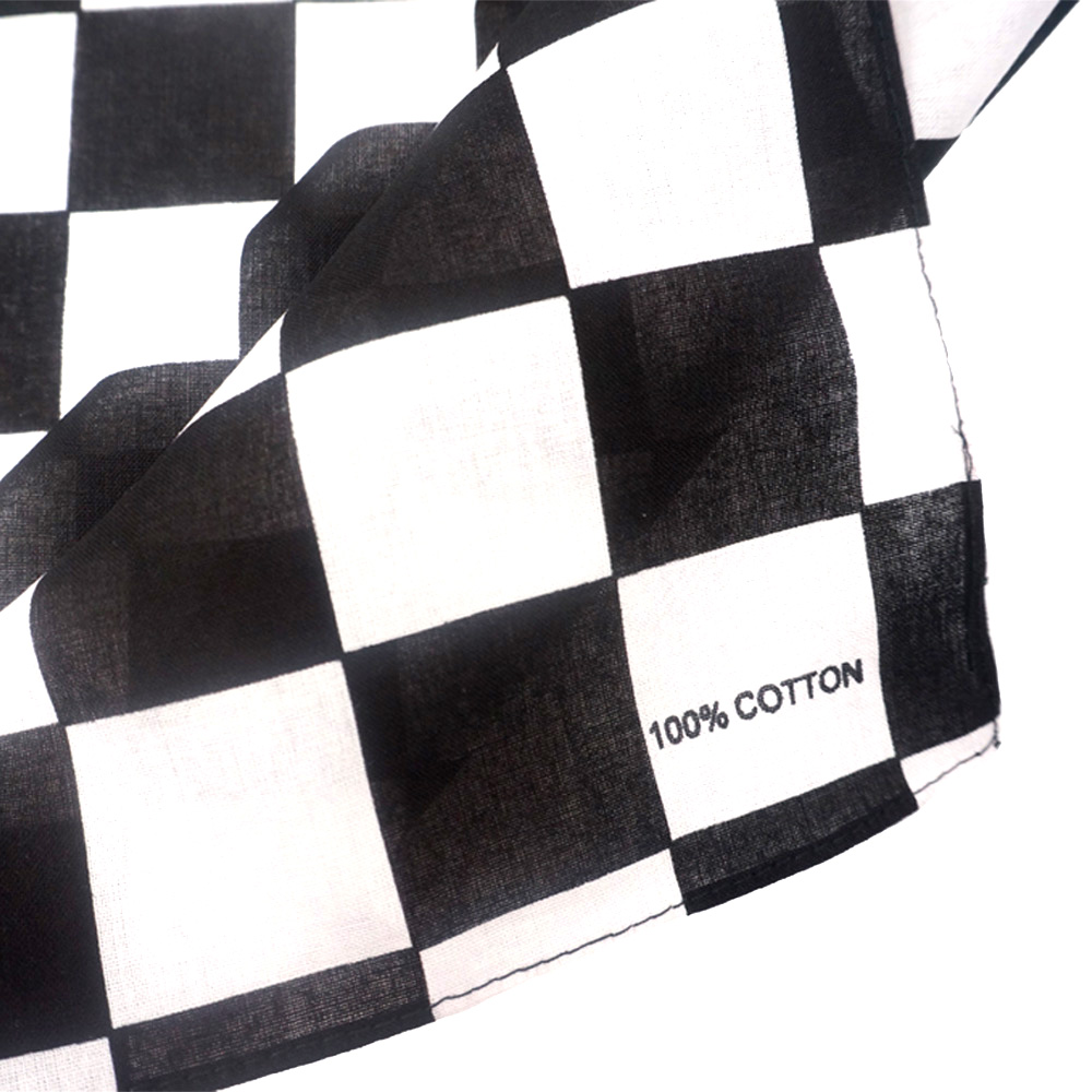 Checkerboard Flag Bandanas Cot - Bandana Blank White ulasan dan harga