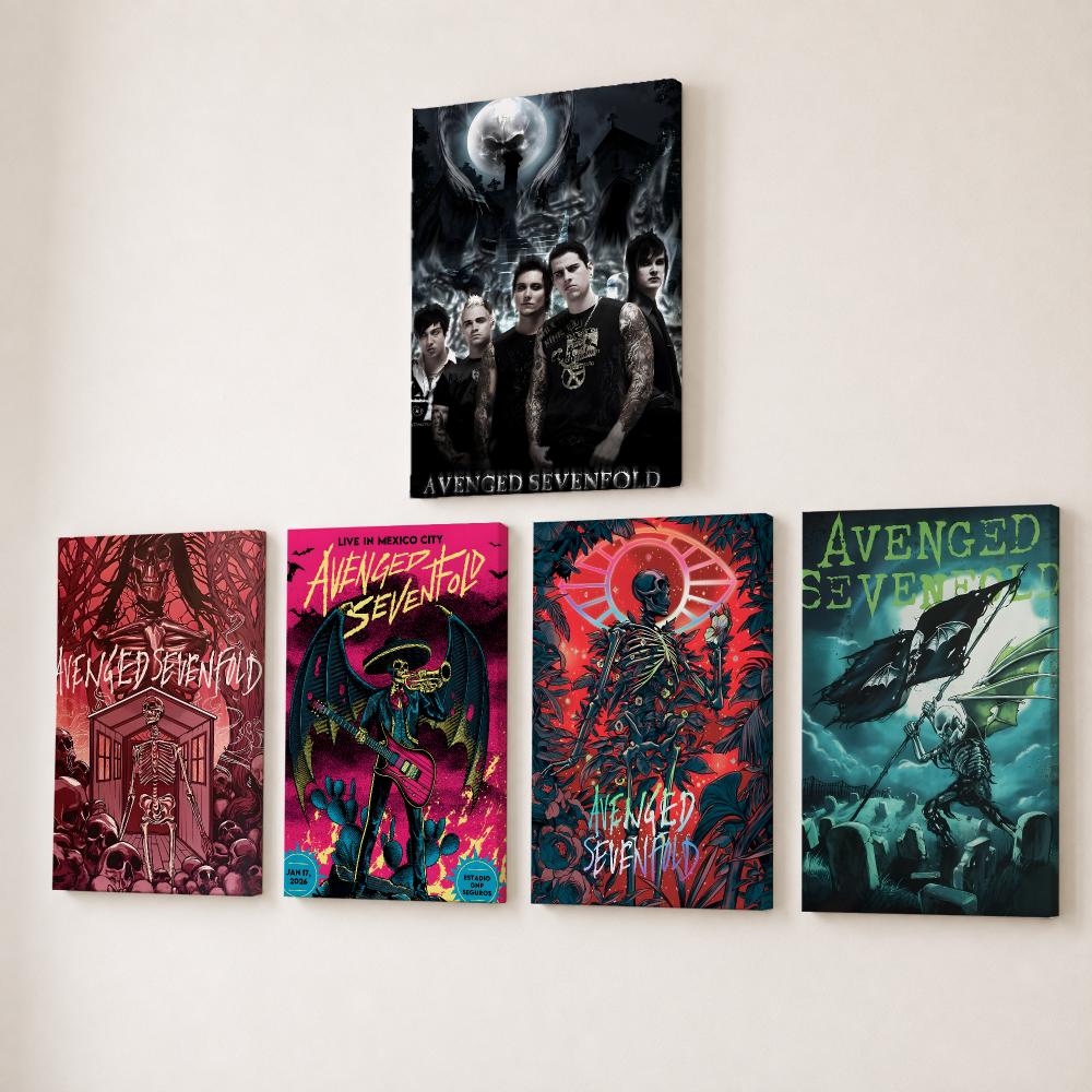 Rock Band A-avenged Sevenfold  - Canvas Wrap Ready ulasan dan harga