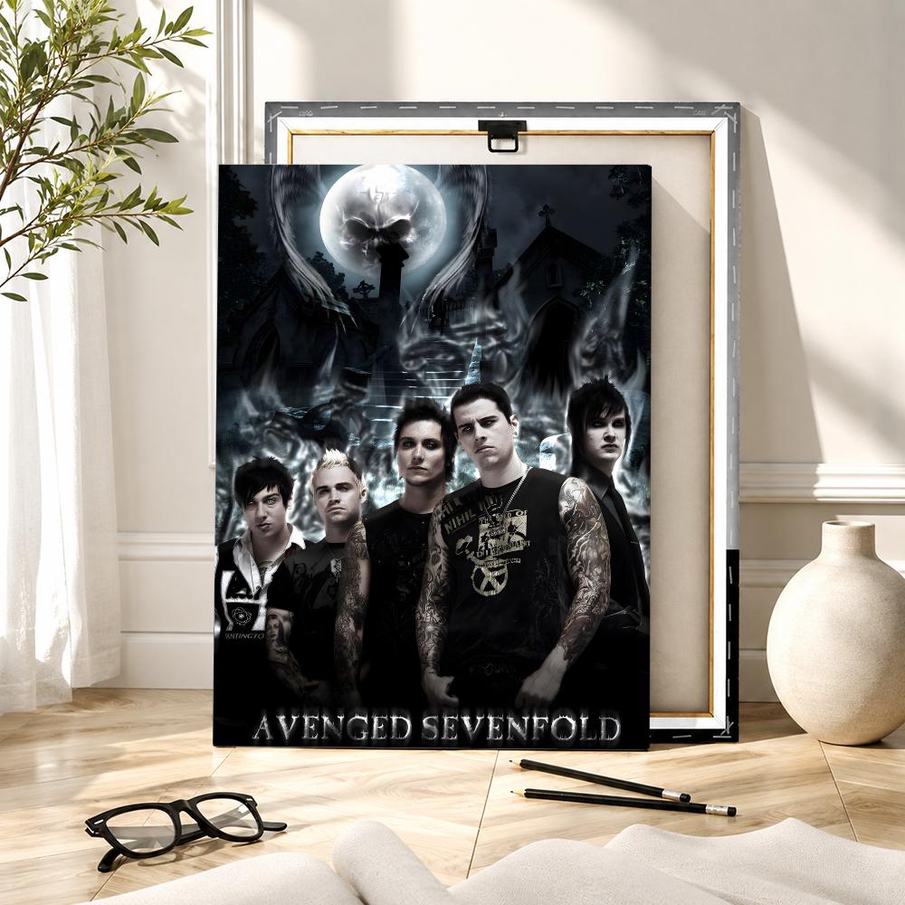 Rock Band A-avenged Sevenfold  - Canvas Wrap Ready ulasan dan harga