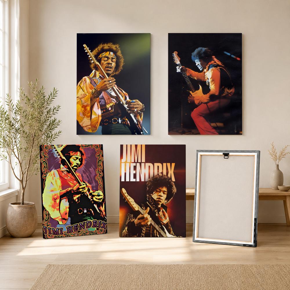 J-Jimi Hendrix Kraft Papper Pa - Canvas Wrap Ready ulasan dan harga