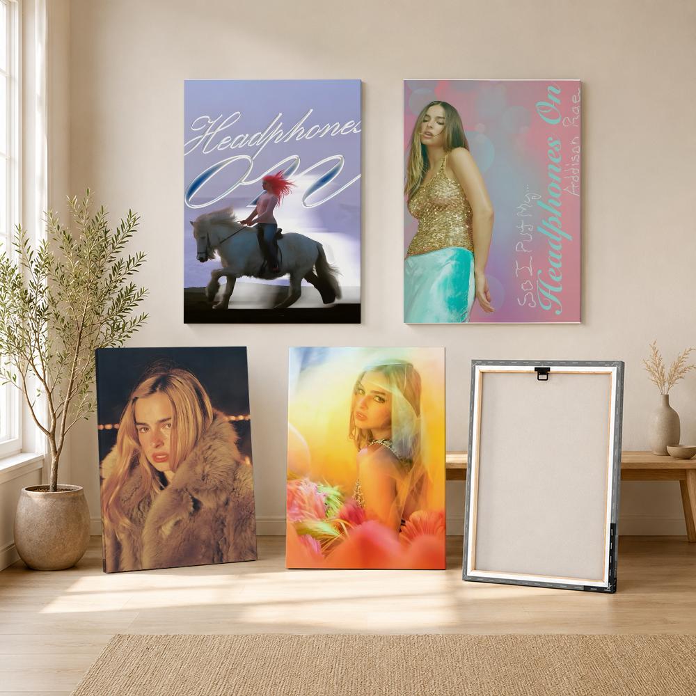 Singer A-addison Rae Painting  - Canvas Wrap Ready ulasan dan harga