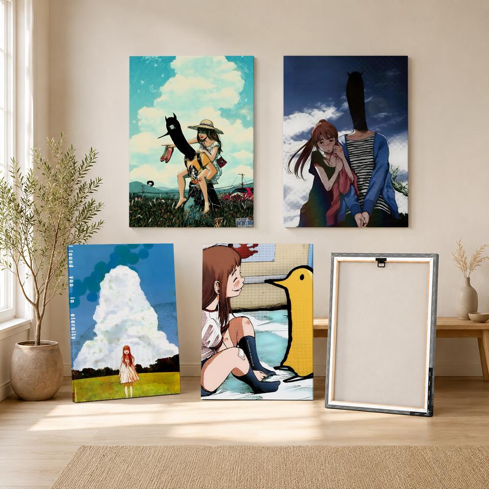 G-Goodnight Punpun Anime Paint - Canvas Wrap Ready ulasan dan harga