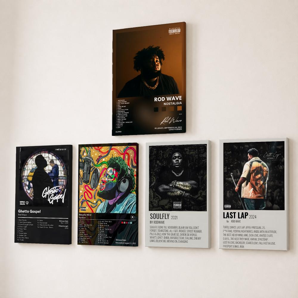 Rapper Singer R-Rod Wave Paint - Canvas Wrap Ready ulasan dan harga
