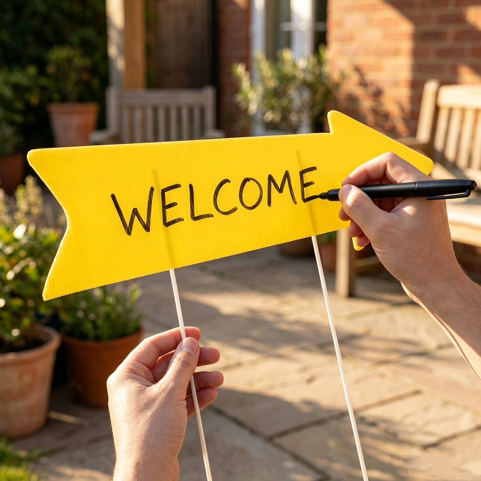 10Pcs Blank Arrow Yard Signs Y - Yard Sign Blank ulasan dan harga