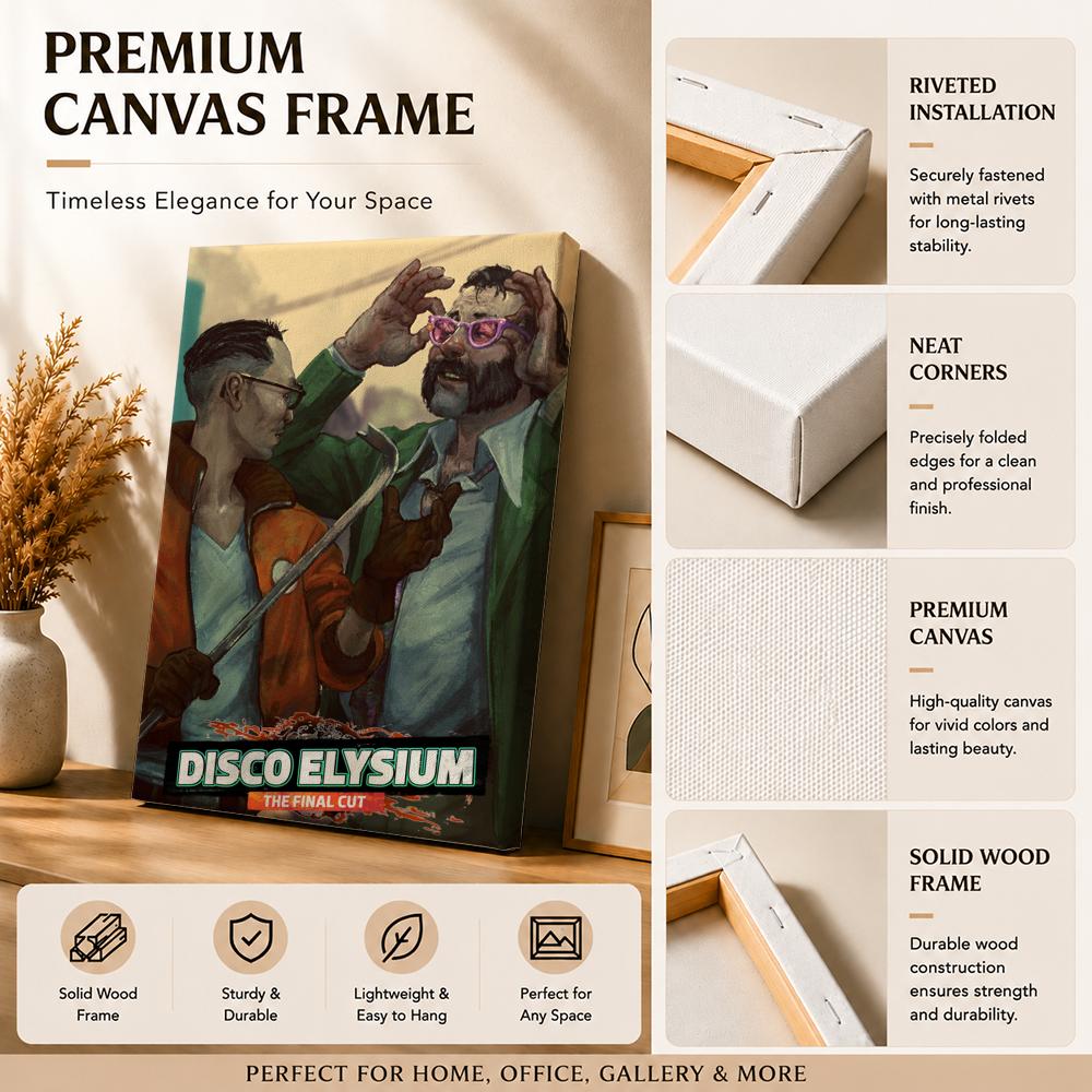 D-Disco Elysium Hot Video Game - Canvas Wrap Ready ulasan dan harga