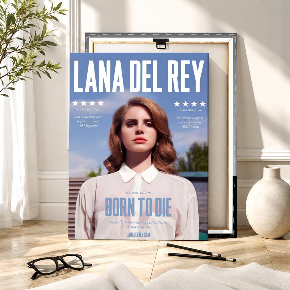 Famous Singer L-Lana Del Rey P - Canvas Wrap Ready ulasan dan harga