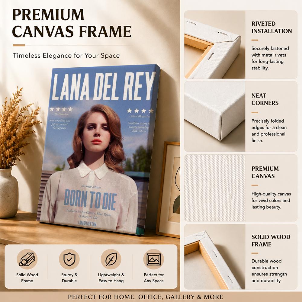 Famous Singer L-Lana Del Rey P - Canvas Wrap Ready ulasan dan harga